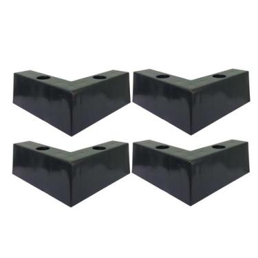 Imagem de Pé Cantoneira Canto Preto Plástico Sofá Puff Poltrona - Jthome, 4