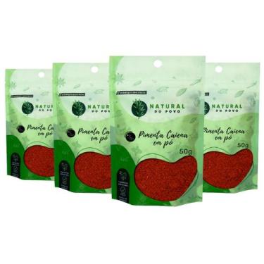 Imagem de Pimenta Caiena em Pó Importada Premium Kit 4 Pouch 50g  - Natural do P