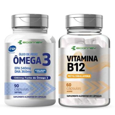 Imagem de Kit B12 Metilcobalamina + Omega 3 Ultra 1360Mg Epa Dha Cert. Pureza If