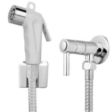 Imagem de Ducha Higiênica Engate Flexível Aço Inox 1,20 Metros + Registro ABS + 