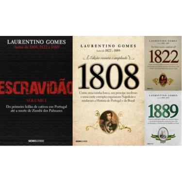 Imagem de Kit 4 Livros Laurentino Gomes Escravidao 1808 + 1889 + 1822