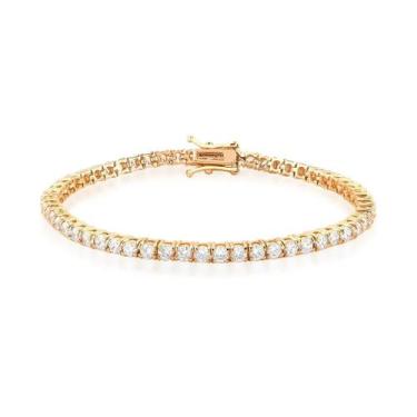 Imagem de Pulseira Ouro 18K Riviera Pedras - Elegancy Joias