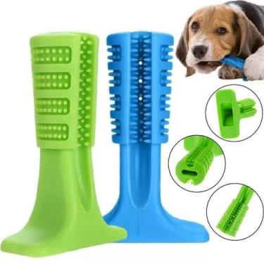 Imagem de Kit 2 Mordedor Pet Escova Dentes Brinquedo Dental Cachorro - Moment