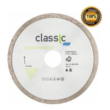 Imagem de KIT 2 Disco Diamantado Continuo Liso 110x20mm Classi Norton