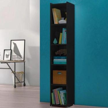 Imagem de Estante para livros Malasia Preto 4 Prateleiras Bela Casa - Bela Casa 