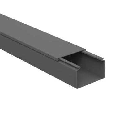 Imagem de Canaleta Pvc 80x50x2000 Lisa Cinza Enerbras, Cinza