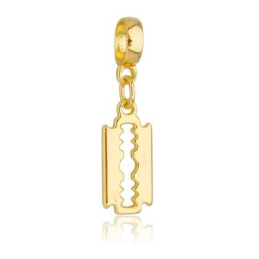 Imagem de Berloque Lâmina de Barbear Banhado a Ouro 18k - Work Semijoias