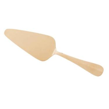 Imagem de Espátula Para Bolo Torta Aço Inox Positano Lisa 25cm Dourada - Lyor