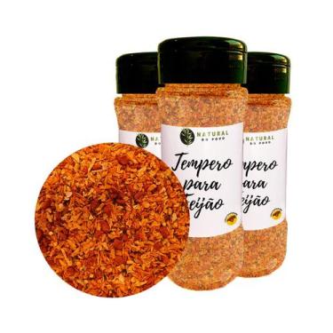Imagem de Tempero 100% Natural Para Feijão Kit 3 Qualidade Superior Pote com Dos