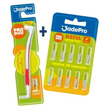 Imagem de Escova Interdental com 2 Refis + KIT 10 Refis JADEPRO (total 12 Refis 