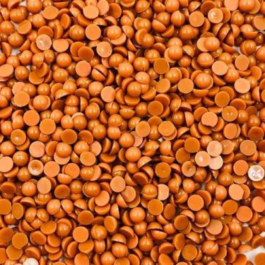 Imagem de Colagem Meia Pérola 5mm Laranja Escuro 500pçs Plástico 30g - Macall
