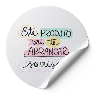 Imagem de 120 Etiquetas Adesivas Redondas Este Produto Vai Te Arrancar Sorrisos 
