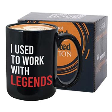 Imagem de Caneca de café Workplace 425 g preta - I Used To Work With Legends - New Job Moving Retirement Coworker Leaving Boss Colleague Friend Banter Office Despedida ..