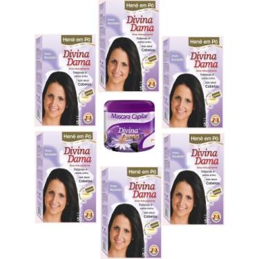 Imagem de Hene em Po Divina Dama 06x50gr (Incolor, Chocolate, Preto, Azulado, Ca