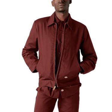 Imagem de Dickies Jaqueta masculina Eisenhower com zíper frontal, Tijolo queimado, GG