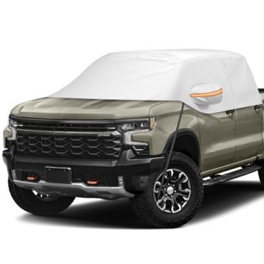 Imagem de Kistrba Capa de carro para cabine de tripulação de caminhão de tamanho completo, capa de teto de guarda-sol para refrigerador de cabine de caminhão compatível com Ford F-150, Chevy Silverado, Dodge