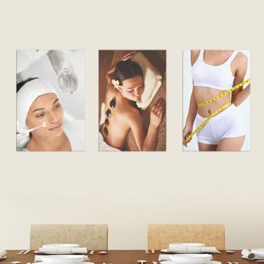 Imagem de Quadros Decorativos Beleza Feminina Massagem Estética Sala Escritório 