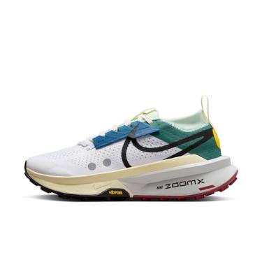 Imagem de Nike Tênis de corrida feminino Zegama 2 (FD5191-006, platina pura/cinza futebol/espuma rosa/branco), Branco/Bicoastal/Azul Court/Preto, 37