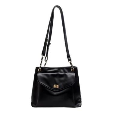 Imagem de Bolsa Feminina Transversal Luxuosa Media Trabalho Social - Alwy, Preto