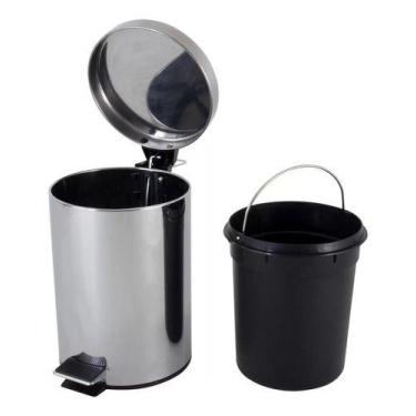 Imagem de Lixeira De Inox 3 Litros Importada 26x17 Cm Linha Premium - JHC Premiu