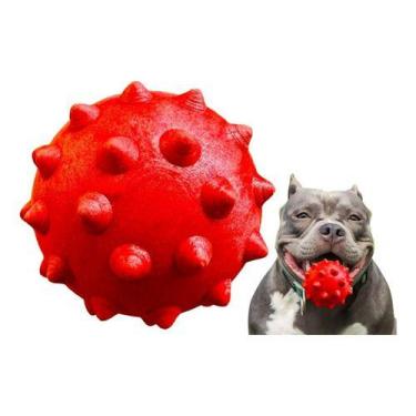 Imagem de Brinquedo Para Cães Cachorros Grandes Bola Bolinha Cravo Grande Maciça