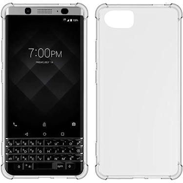 Imagem de Capa TIYA transparente para BlackBerry DTK70/Keyone/Mercury TPU capa de quatro cantos transparente macia