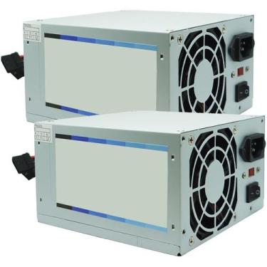 Imagem de KIt 2 Fontes Pc Atx 200W Reais Real Silenciosa com Cabo de Força Nova 