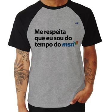 Imagem de Camiseta Raglan Me respeita que eu sou da época do msn - Foca na Moda,