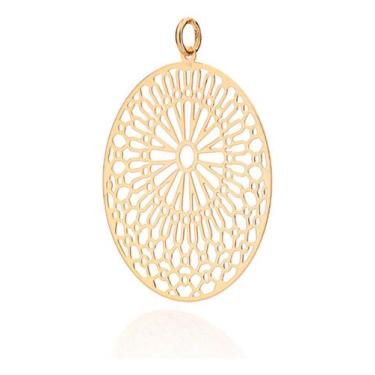 Imagem de Maxi Pingente Formato Oval Arabescos.med. 5, 542781 - ROMMANEL, Branco