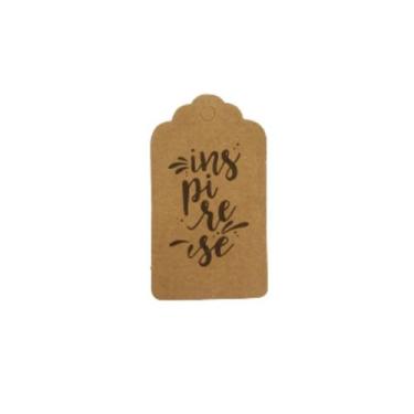 Imagem de Tag Decorativa Kraft com Furo - INSPIRE-SE - 10 unidades - Rizzo - RIZ