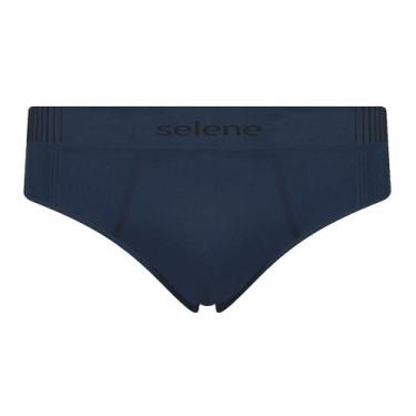 Imagem de Cueca Slip Selene Sem Costura Masculina, Azul, GG
