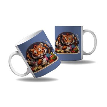 Imagem de Caneca Presente Tigre Cozinheiro Chefe Cozinha Profissão - Enjoy Shop,