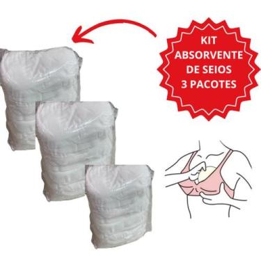 Imagem de Kit com 3 Pacotes Absorvente Para Seios 90 un- (30 Un cada Pacote) Mac