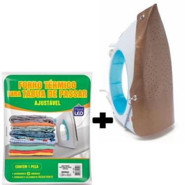 Imagem de Kit Forro Capa Sapata Termica Anti Bilho Ferro Passar Roupas Domestico