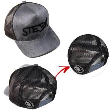 Imagem de Boné Masculino Sterk Trucker Aba Curva Cinza Camurça