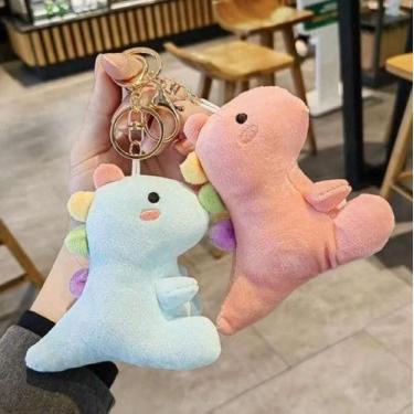 Imagem de Chaveiro De Pelúcia Dinossauro Fofinho Com Chapéu - 12cm - COMERCIAL L