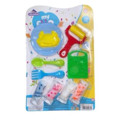 Imagem de Massinha de Modelar + Molde Forminhas Hora do Papa Brinquedo - Adijoma