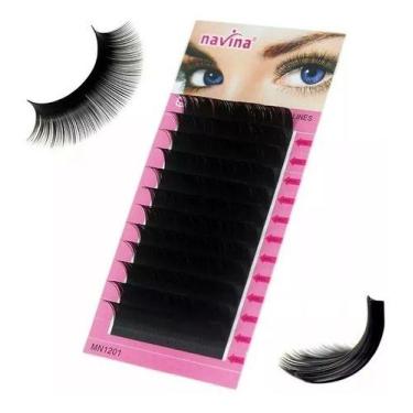 Imagem de Kit 50: 1 Cilios Fio A Fio Navina Com 12 Linhas 0.15 Curva C - OEM