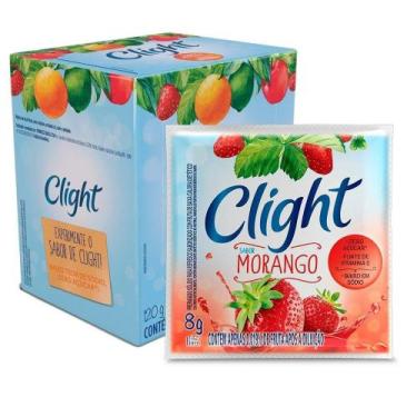 Imagem de Refresco em Pó Clight Morango 8g Display com 15 Unidades