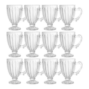 Imagem de Jogo 12 Xícaras de Café Vidro Transparente Imperial Cristal 100ml Lyor