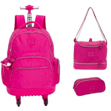 Imagem de Kit Mochila de Rodinha 360º Maxlog Up4you 47157-Feminino