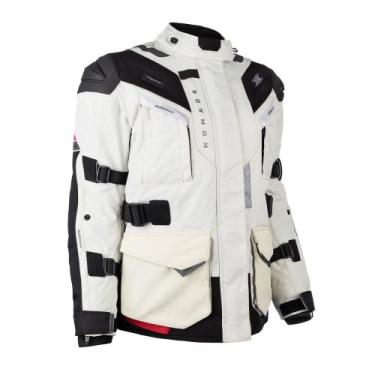 Imagem de Jaqueta Texx Feminina Nomade Big Trail Motociclista, Branco/Azul/Verme