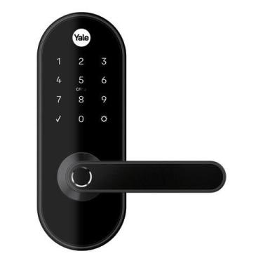 Imagem de Fechadura Digital Yale Ycm 420w Biometria Cartao Senha Preta, Preto
