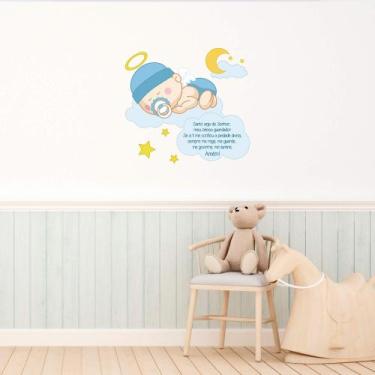 Imagem de Adesivo de Parede Oração Santo Anjo Bebê Decoração Quarto - Kanto Stor