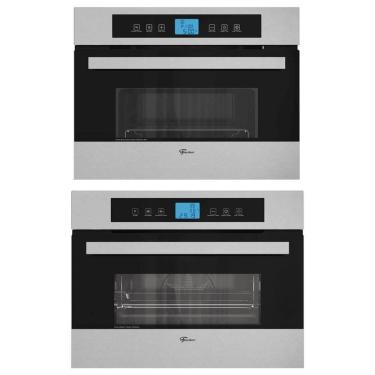 Imagem de Kit Forno Elétrico Fischer Platinium Embutir 43L Air Fryer 8 Funções+ Micro-Ondas Platinium 35l 127v