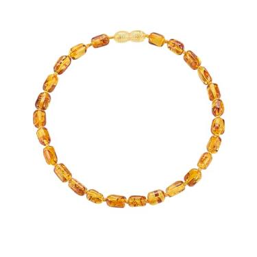 Imagem de ELEGAMBER Conjunto de colar de âmbar báltico para mulheres - 100% certificado e autêntico de qualidade premium âmbar báltico cru - conta de pedra âmbar verdadeira., 18 inch, âmbar, Âmbar