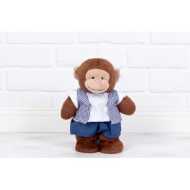 Imagem de PELUCIA SAFARI MACACO AMORE 20 CM, COLETE - PARA DECORAÇÃO (Colete xadrez de marinho)