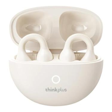 Imagem de LEN0V0 LP25 Fones de ouvido com clipe para orelha aberta, fones de ouvido sem fio Bluetooth 5.4 (Branco)