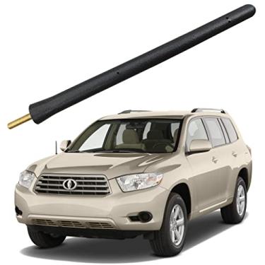 Imagem de Antena curta para Toyota Highlander (2001-2013), antena Toyota Highlander – à prova de lavagem de carro de 16 cm, substituição interna de mastro de antena de bobina de cobre
