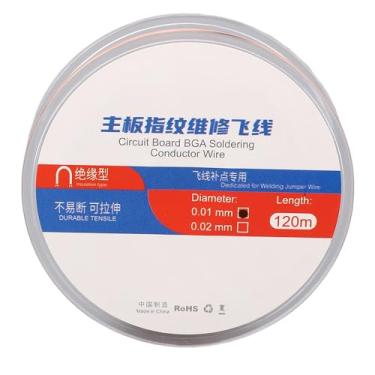 Imagem de Fio Condutor de Cobre Puro para Solda de 0,1 Mm Diâmetro Extra Fino Conexão Precisa Fio de Condução de Chip de Telefone Celular Flexível e Duradouro Adequado para Loja de (0,02 mm)